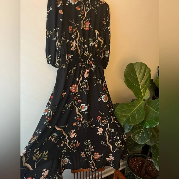 Nanette Lepore Black Asymmetrical Mock Neck Dress - Picture 10 of 12